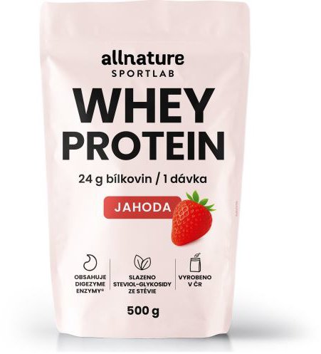 Allnature Sportlab Whey protein strawberry 500 g - Protein - Main image