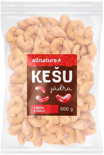 Allnature Cashews in honey and chilli 500 g - Nuts - Main image
