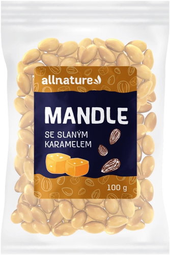 Allnature Salted Caramel Almonds 100 g - Nuts - Main image