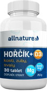 Allnature Magnesium + D3 30 tbl. - Magnesium