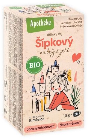 Apotheke Organic Children's Tea Rosehip for regular drinking 20 × 1.8 g - Tea - Main image