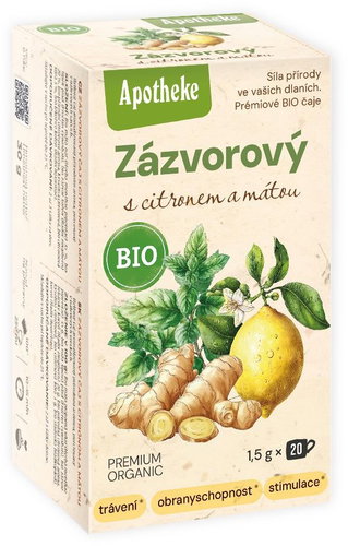 Apotheke BIO Ginger Tea with Lemon and Mint 20 × 1.5g - Tea - Main image