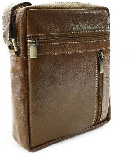 Arwel dark brown leather shoulder bag / crossbag Ersi - Shoulder Bag - Main image