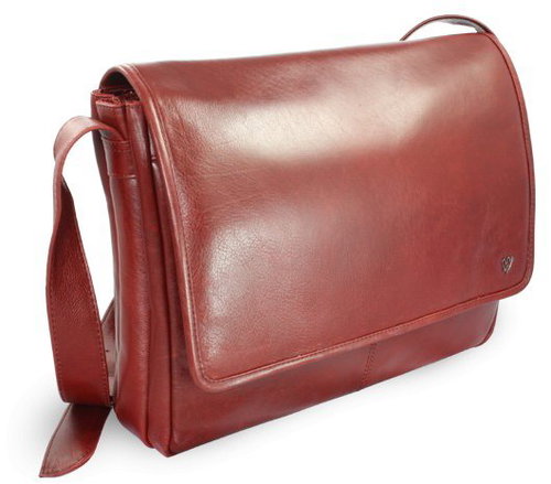 Arwel red leather laptop bag Laurien - Laptop Bag - Main image