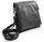 Black leather men's bag / crossbag Angela