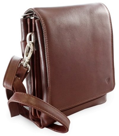 Arwel brown leather men's bag / crossbag Angela - Shoulder Bag - Main image