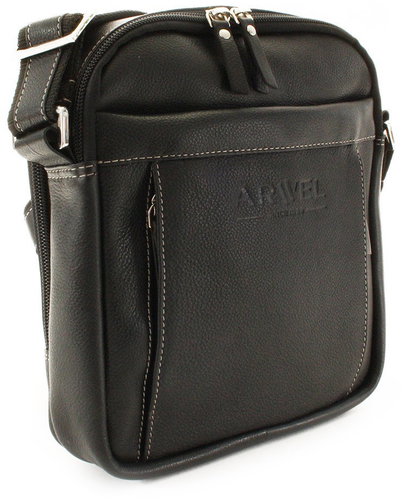 Arwel black leather bag / crossbag Boldizár - Shoulder Bag - Main image