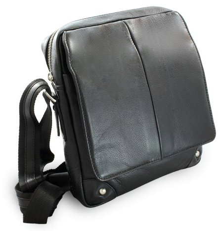 Arwel black leather bag / crossbag Iker - Shoulder Bag - Main image