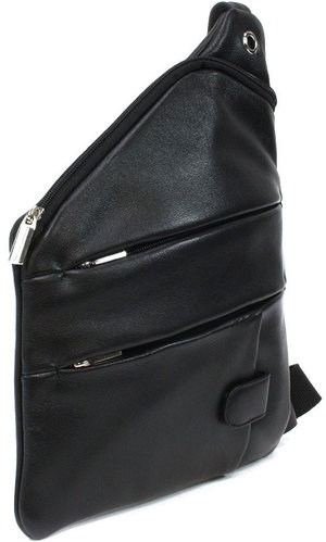Arwel black leather crossbag Udder - Carry Bag - Main image