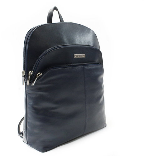 Arwel Poppy leather, dark blue - Backpack - Main image