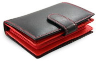 Arwel Black/Red Leather Wallet - Wallet
