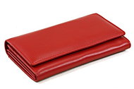 Arwel Esmel Red Leather Clutch Purse - Wallet