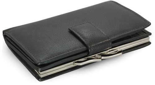 Arwel Reagan Black Leather Frame Wallet - Wallet - Main image