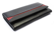 Arwel Athina Black and Red Leather Purse - Wallet