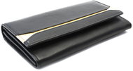 Arwel Athina Black and Gold Leather Wallet - Wallet