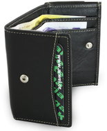Arwel Athena Small Black Leather Wallet - Wallet