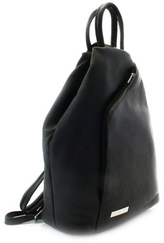 Arwel Hazelien leather backpack / handbag 2 in 1, black - Backpack - Main image