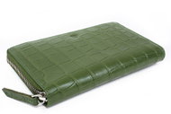 Arwel Rutger Dark Green Croco Leather Wallet - Wallet