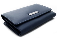 Arwel Tsuda Dark Blue Large Leather Purse - Wallet