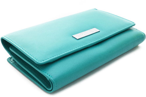 Arwel Tsuda Large Turquoise Leather Purse - Wallet - Main image
