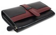 Arwel Madison Black and Red Leather Clutch Wallet - Wallet