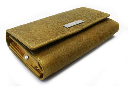 Arwel Ourania Pattern Yellow Leather Wallet - Wallet - Main image