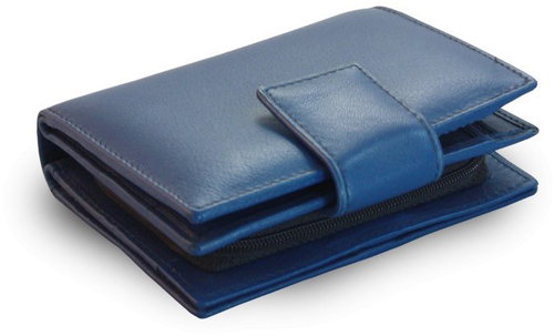 Arwel Makenzie Blue Leather Wallet Main image Arwel Makenzie Blue Leather Wallet - Wallet - Main image
