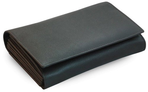 Arwel Lila black leather waiter's wallet - Wallet - Main image