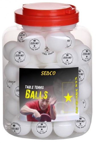 SEDCO Table tennis balls for TRAINING 1* CELL FREE 60 pcs - white - Table Tennis Balls - Main image
