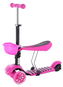 Werk Mini Scooter 2v1 se svítícími LED koly, růžová - Dětská koloběžka