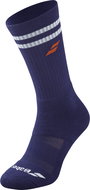 Babolat Team Single Socks T White/Cherry Tomato - Ponožky