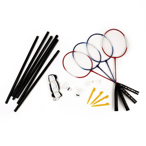 ACRA badmintonový set 4 rakety, síť a míčky - Badminton Set - Main image