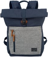 Travelite Basics Roll-up Backpack Navy/Grey - Városi hátizsák