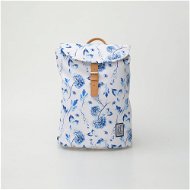 The Pack Society recyklovaný batoh Blue Flowers, Bílý - Batoh