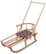 Bayo wooden sled with backrest and handle - Sledge