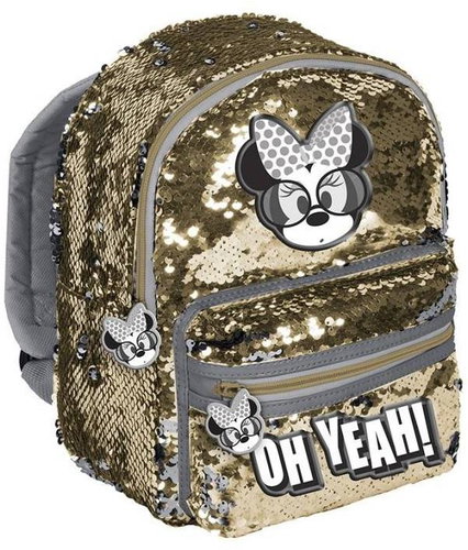 PASO Backpack small with glitter sequins Minnie - Children's Backpack - Main image