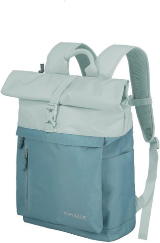 Travelite Basics rollup backpack, ice blue - Backpack - Main image