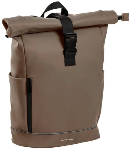 Daniel Ray Highlands roll-top laptop backpack - brown - City Backpack - Main image