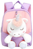 bHome Children's backpack with plush unicorn purple - Small Backpack