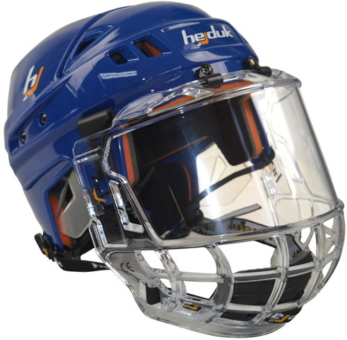 Hejduk XX + Plexi blue, Senior, S-M, 54-58 cm, Fullshield Main image Hejduk XX + Plexi blue, Senior, S-M, 54-58 cm, Fullshield - Hockey Helmet - Main image