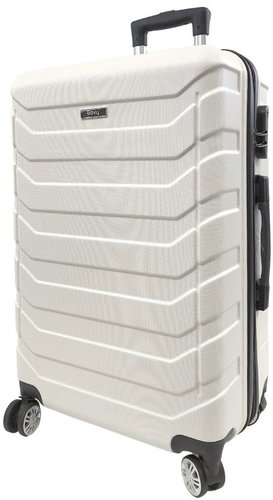 Bavy Travel Case 24" Ribs White - Suitcase - Main image