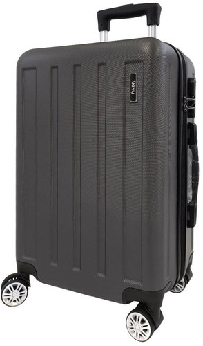 Bavy Travel case 20" Stripes Dark grey - Suitcase - Main image