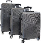 Bavy Travel Case Shell Circle Dark grey - Set of 3 - Case Set