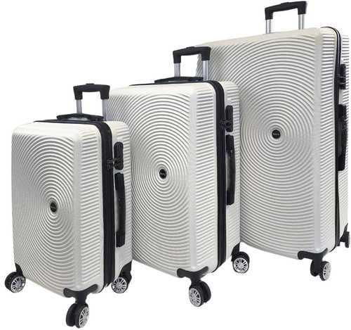 Bavy Travel Case Shell Circle White - Set of 3 - Case Set - Main image