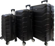 Bavy Travel case Ribs Black - set of 3 - Case Set