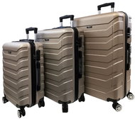 Bavy Travel case Ribs Gold beige - set of 3 - Case Set