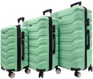 Bavy Travel case Ribs Light green - set of 3 - Case Set