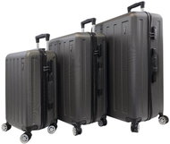 Bavy Travel suitcase Stripes Dark grey - set of 3 - Case Set
