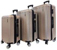 Bavy Travel suitcase Stripes Gold beige - set of 3 - Case Set