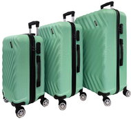 Bavy Travel Case Waves Light green - set of 3 - Case Set